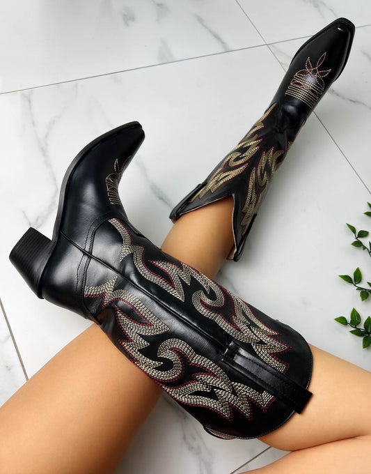 Cowboy Western Ankle Boots