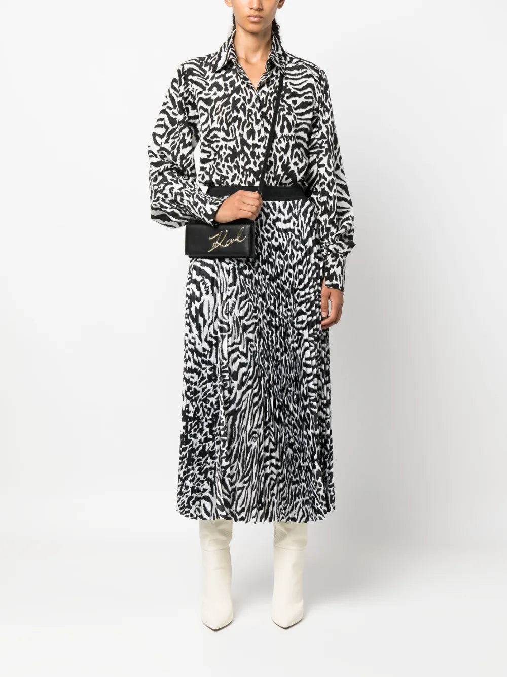Animal-Print Silk Shirt