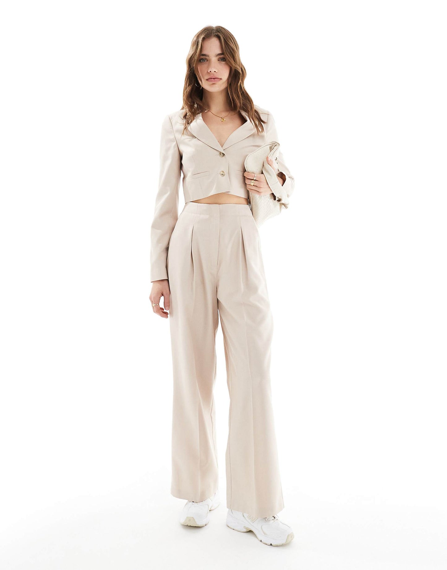 Relaxed Cropped Blazer Co Ord