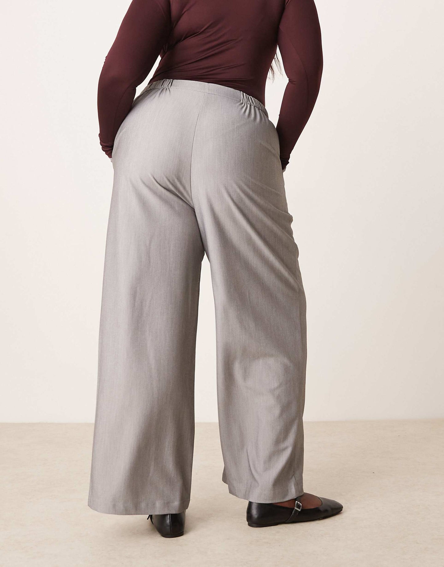 Curve Tailored Wide Leg Dad Trousers