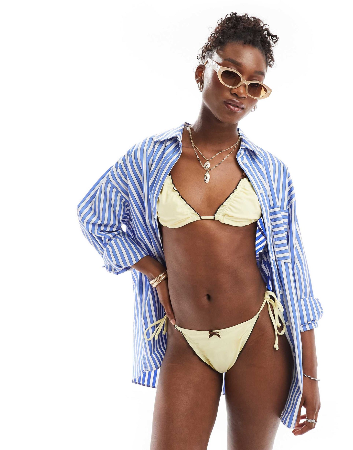 Lingerie Bikini Top And Bottom With Bows
