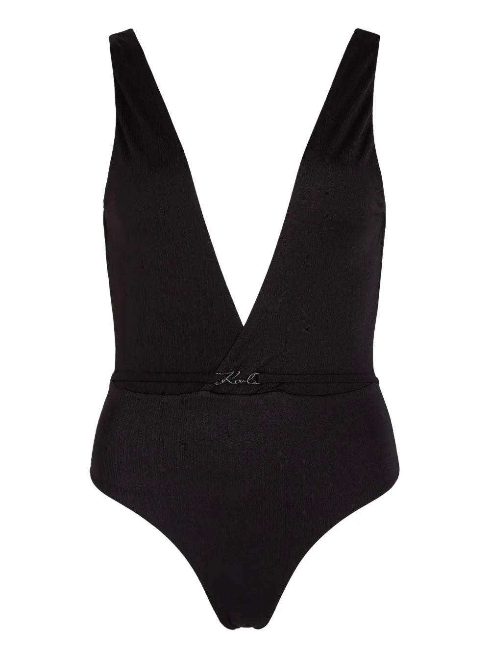 Metallic V-Neck Swimsuit