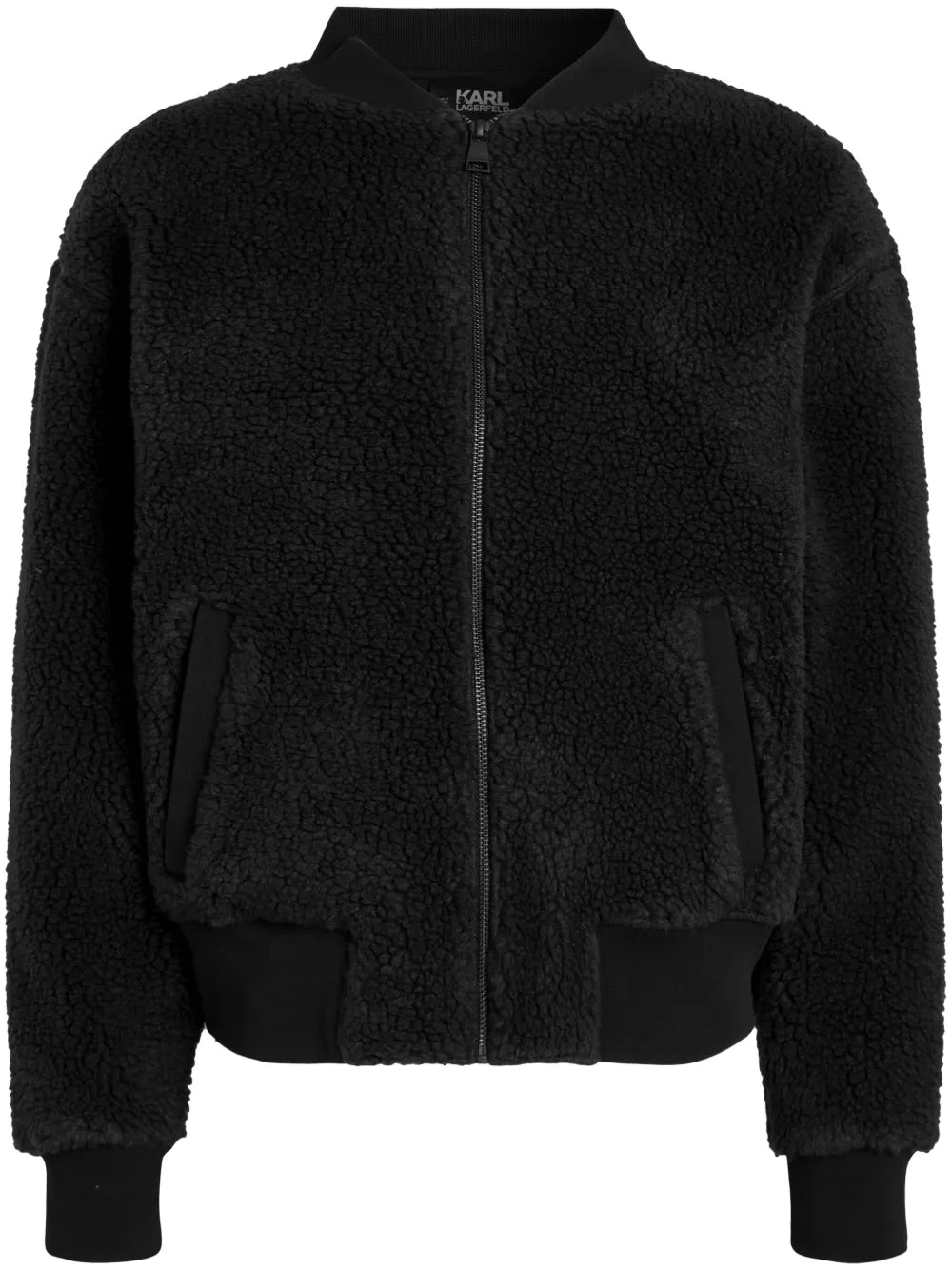 Logo-Embroidered Zip-Up Bomber Jacket