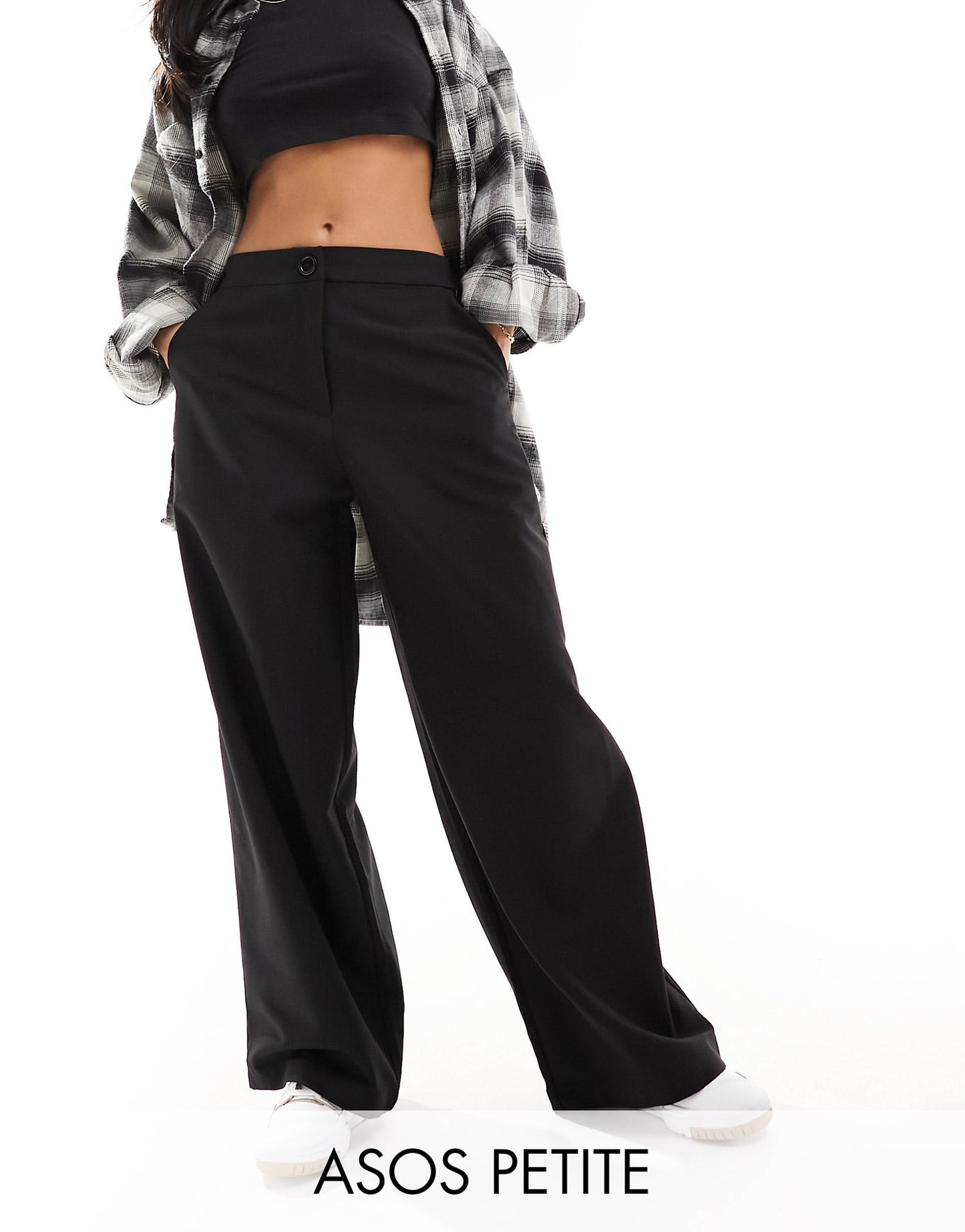 Petite Tailored Relaxed Straight Leg Trousers