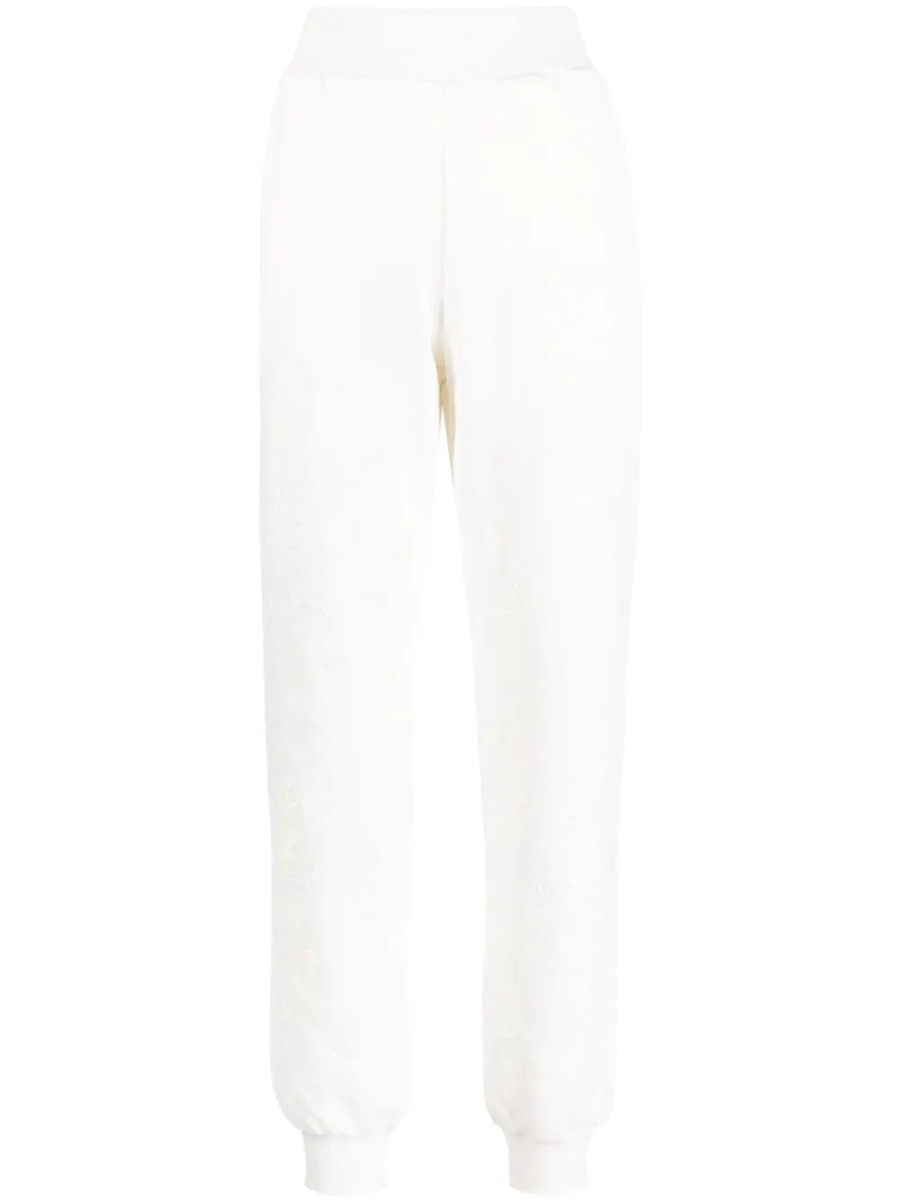 Embroidered-Design Cotton Blend Track Pants