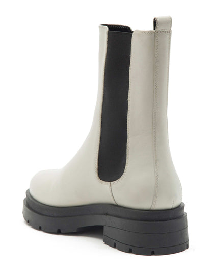 Bank Leather Long Chelsea Boots