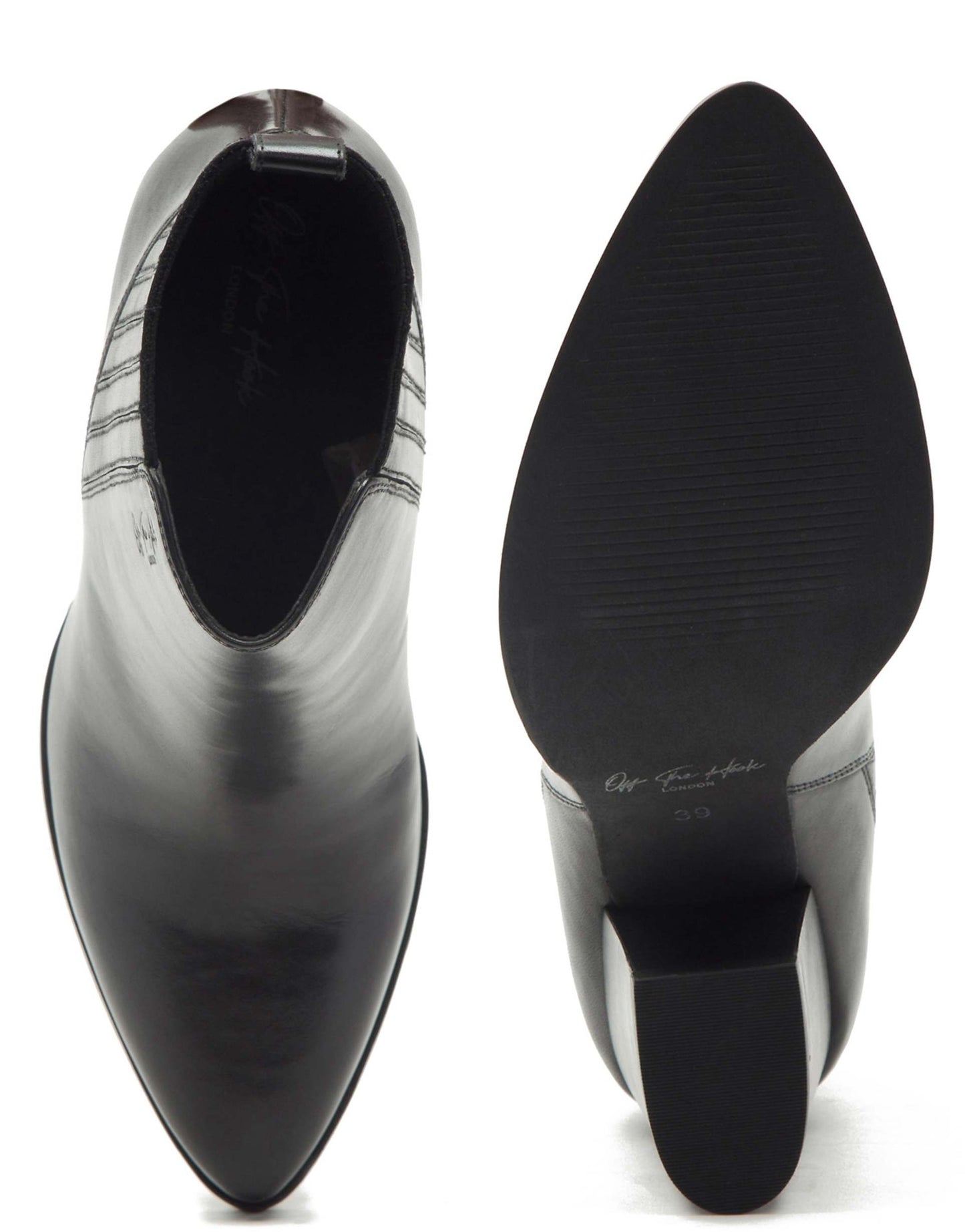 Finsbury High Heel Leather Ankle Boots