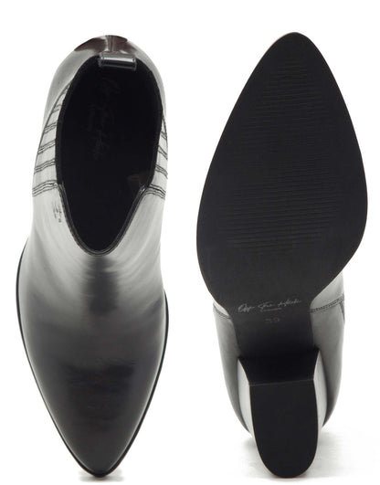 Finsbury High Heel Leather Ankle Boots