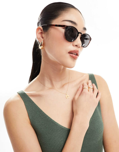 Unisex Spy Round Sunglasses