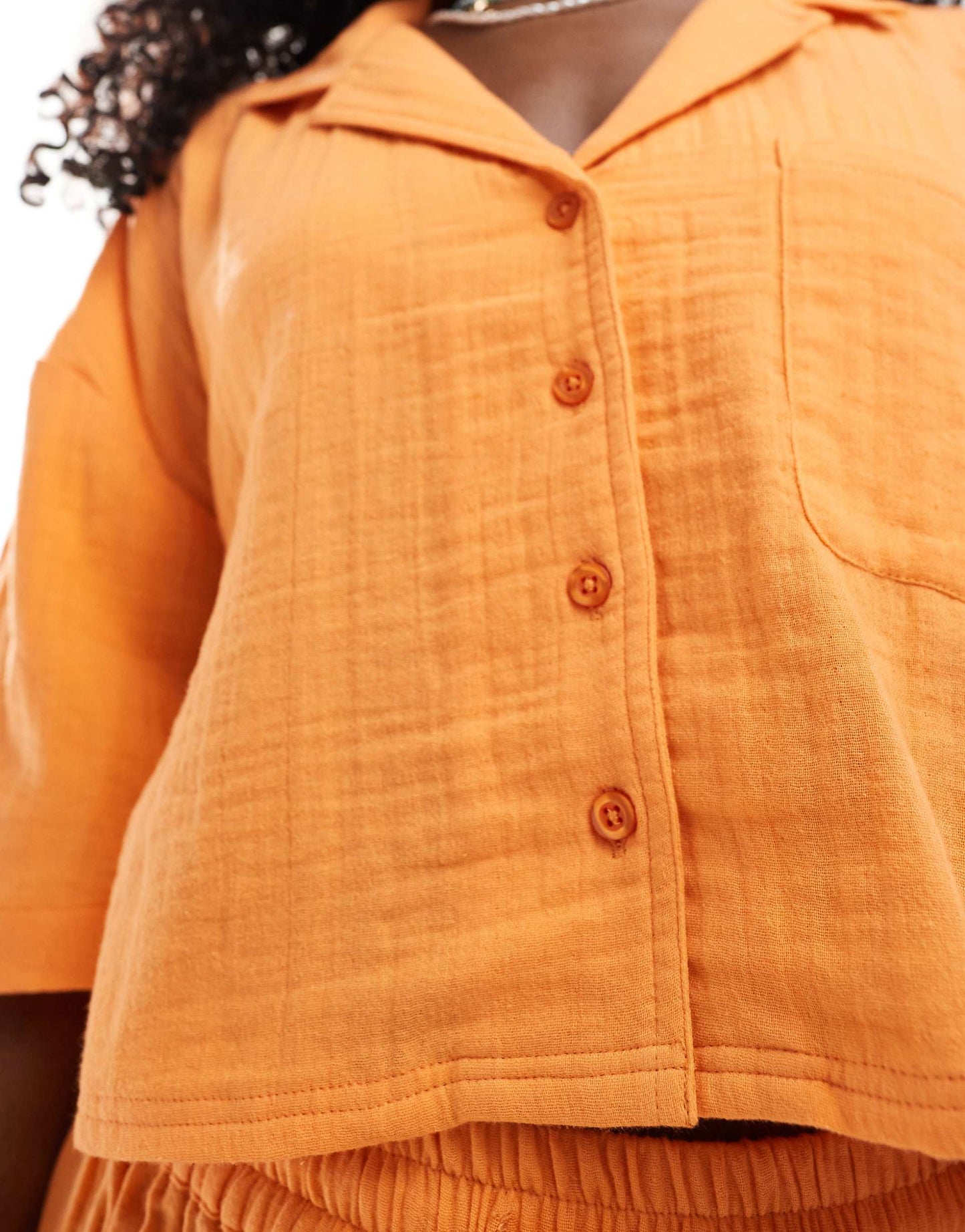 Double Gauze Co-Ord Boxy Beach Shirt