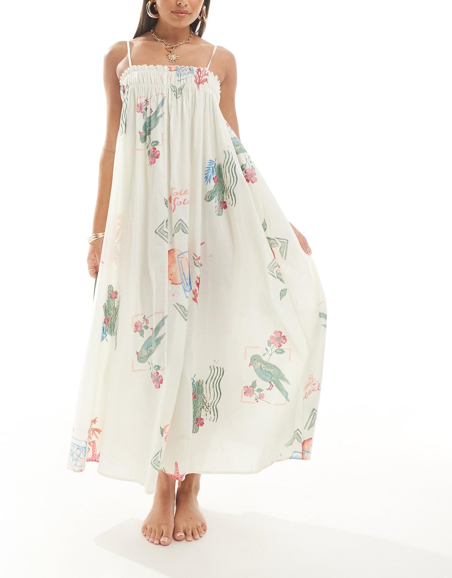 Trapeze Maxi Beach Dress