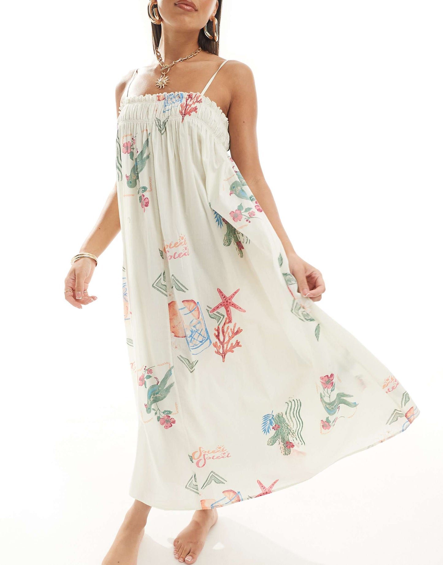 Trapeze Maxi Beach Dress