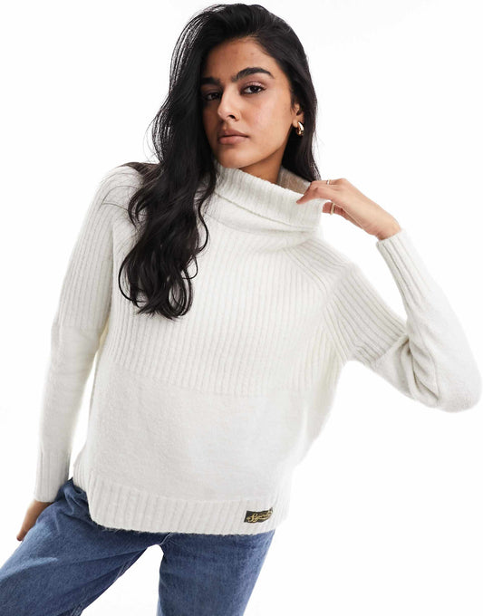 Essential Rib Knit Rollneck Jumper