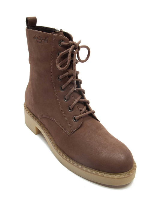 Lane Biker Leather High Ankle Boots