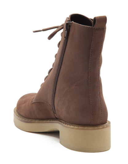 Lane Biker Leather High Ankle Boots