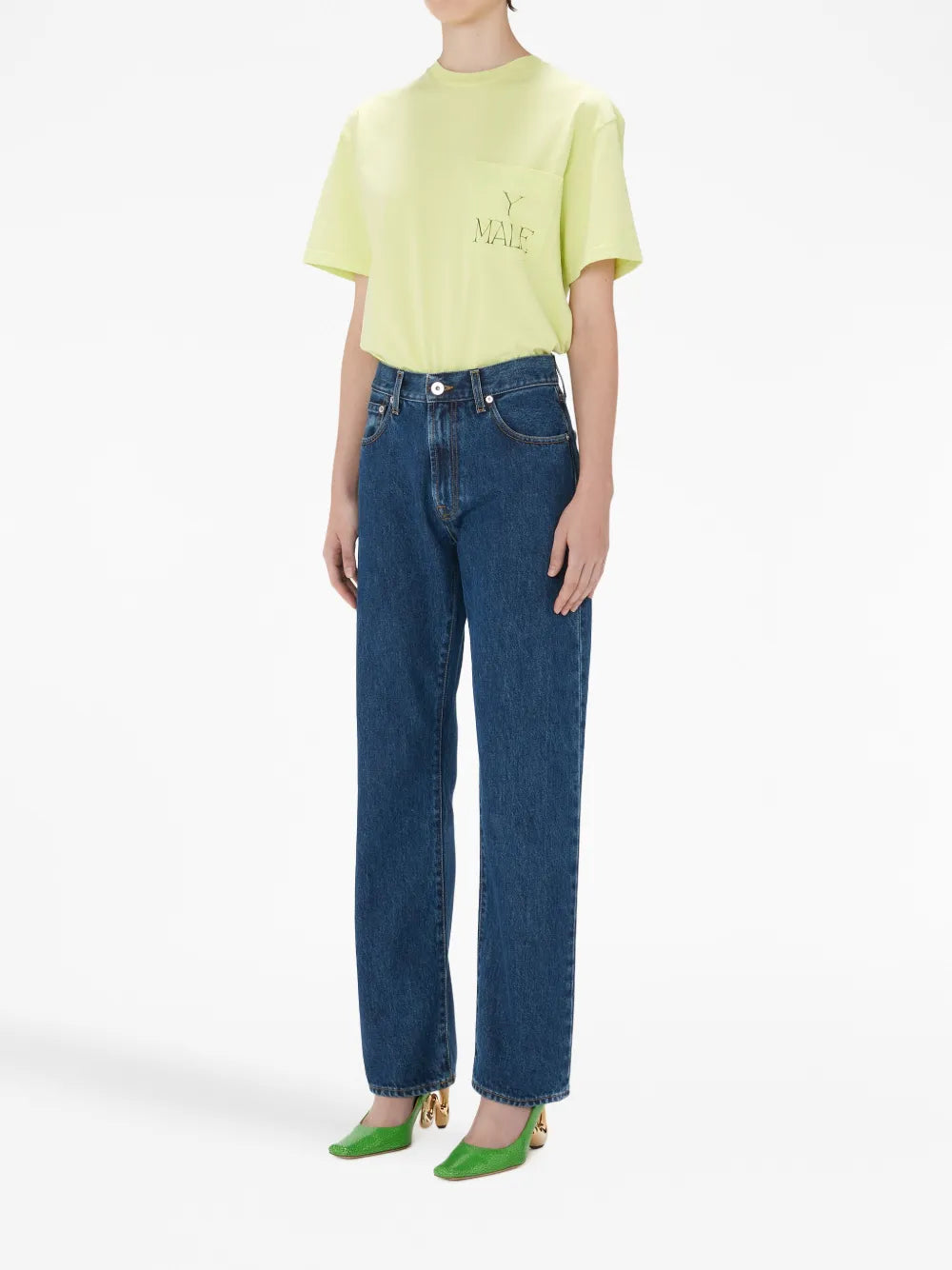 High-Rise Straight-Leg Jeans