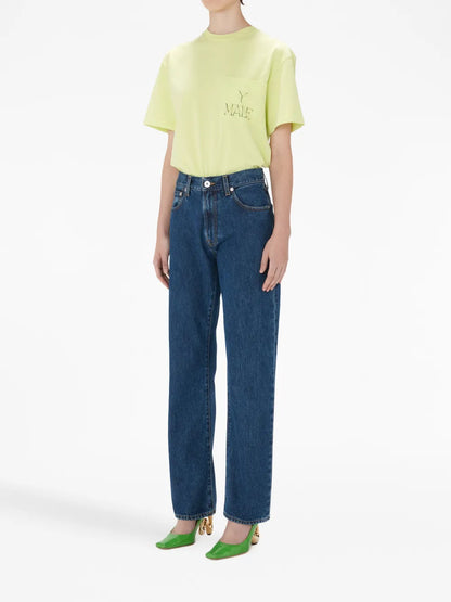 High-Rise Straight-Leg Jeans