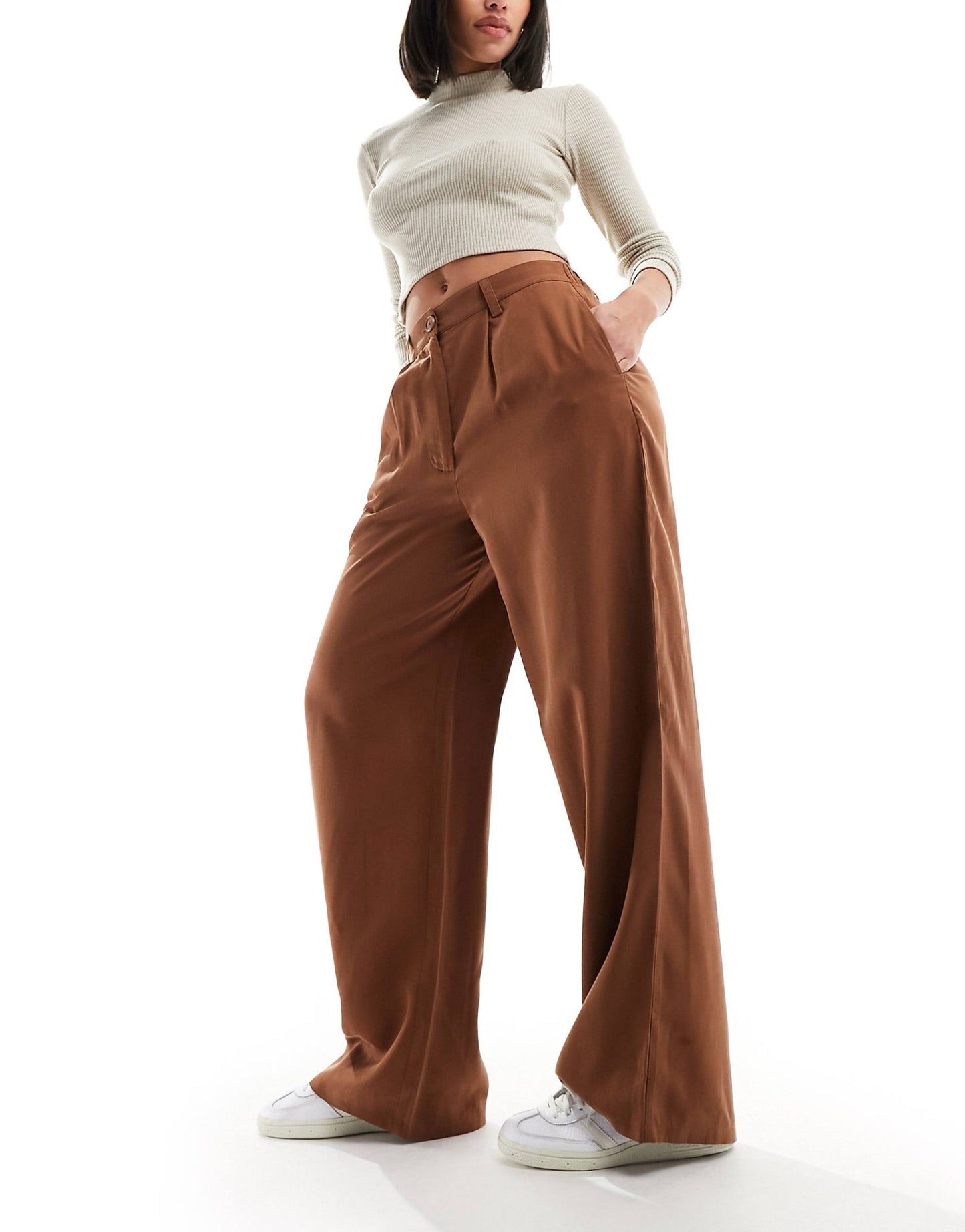 Wide Leg Dad Trousers