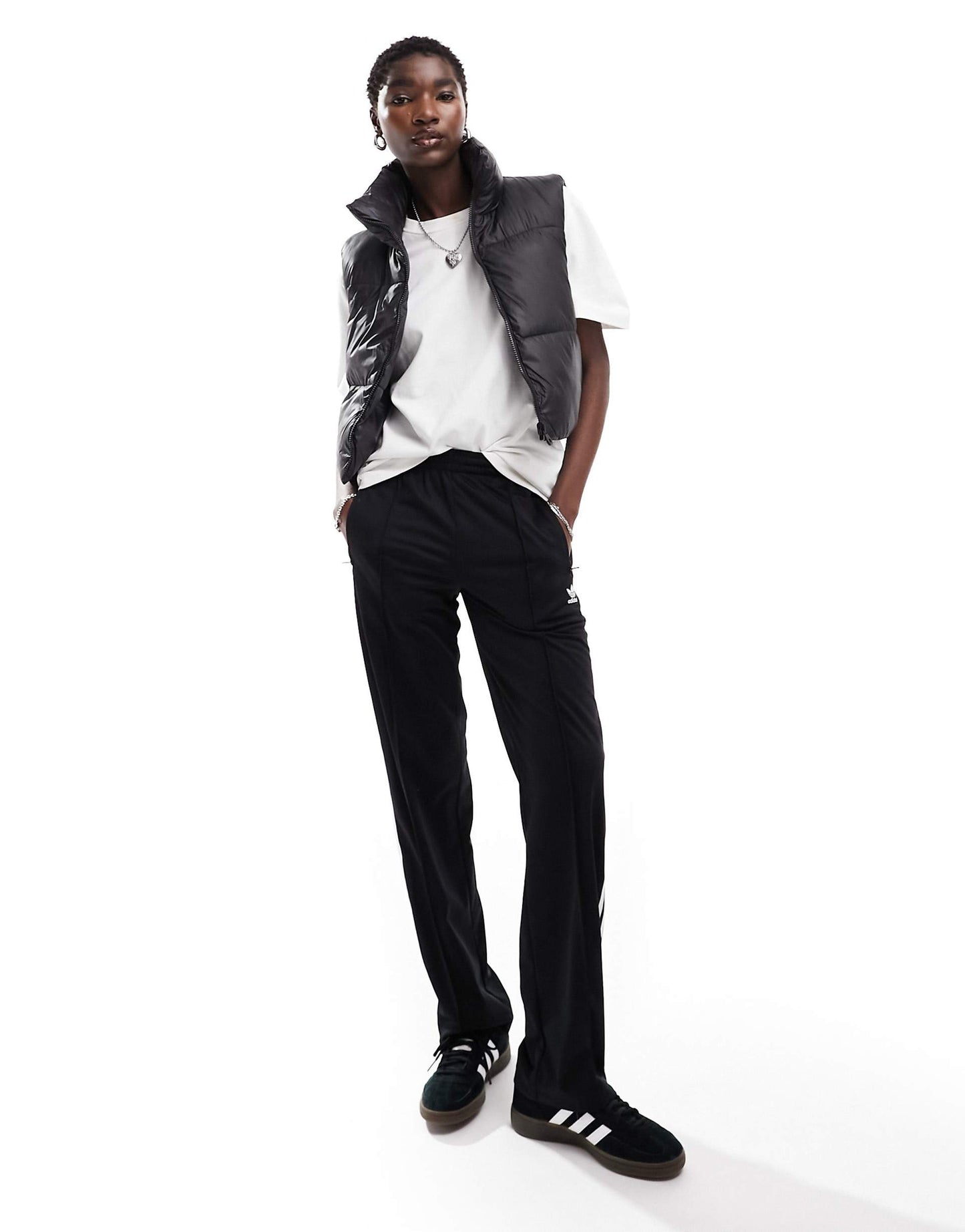 Cropped High Neck Gilet
