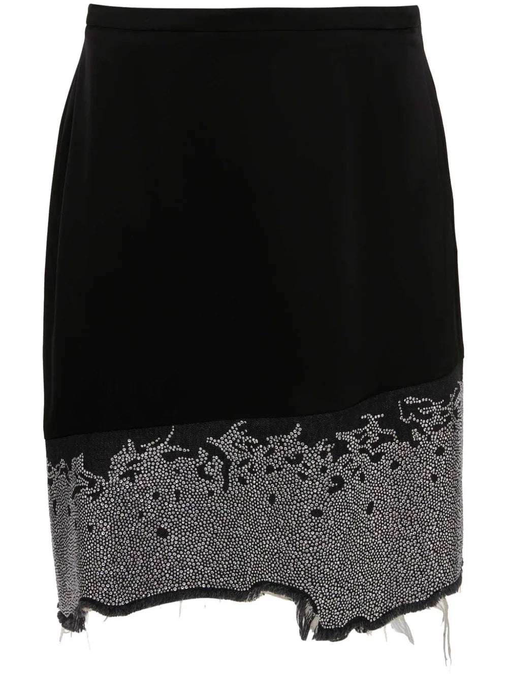 Glitter-Detail Asymmetric Skirt
