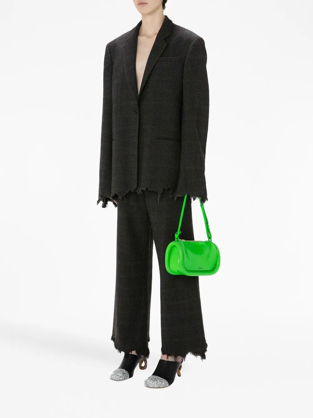 Distressed-Effect Straight-Leg Trousers