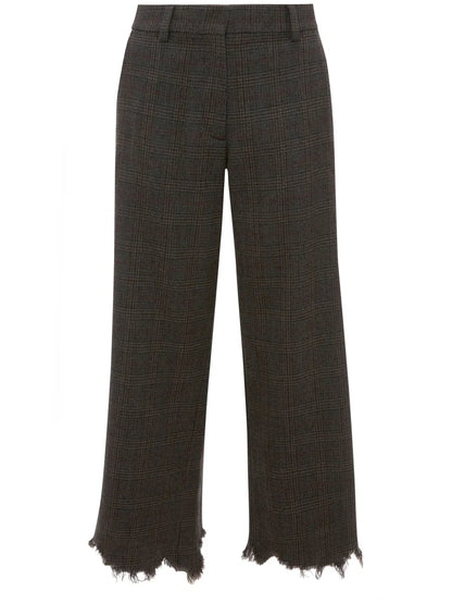 Distressed-Effect Straight-Leg Trousers