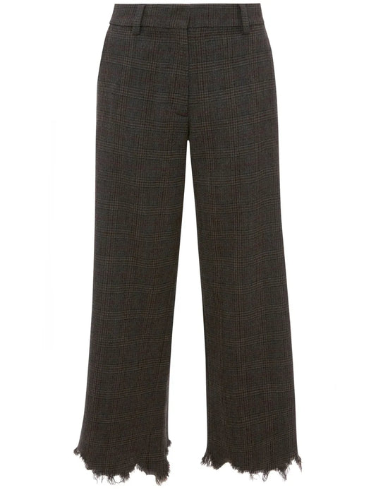 Distressed-Effect Straight-Leg Trousers
