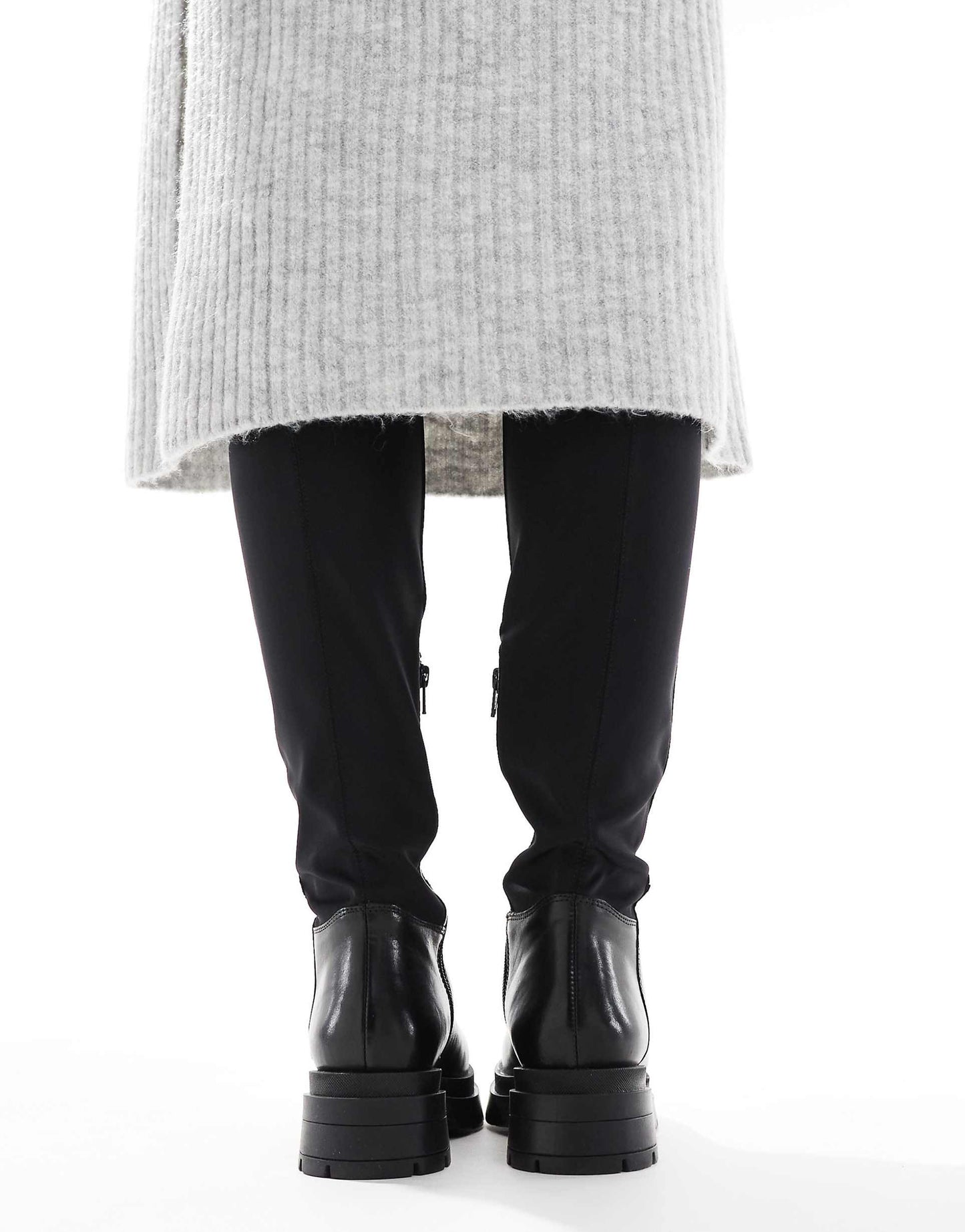 Brixton' Leather Biker Knee Zip Boot