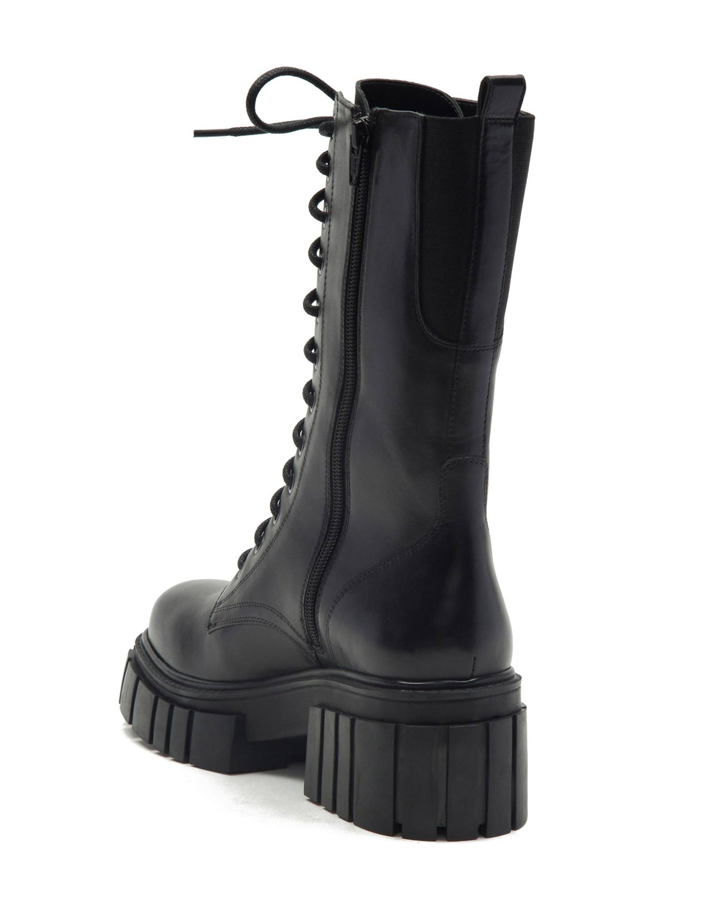 Cannon Leather Lace Up High Knee Boots