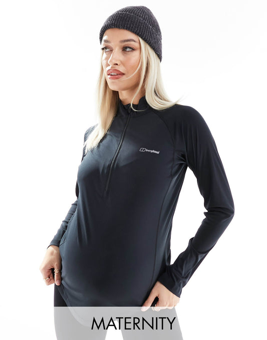 Maternity 24/7 Half-Zip Long Sleeve Tech Top