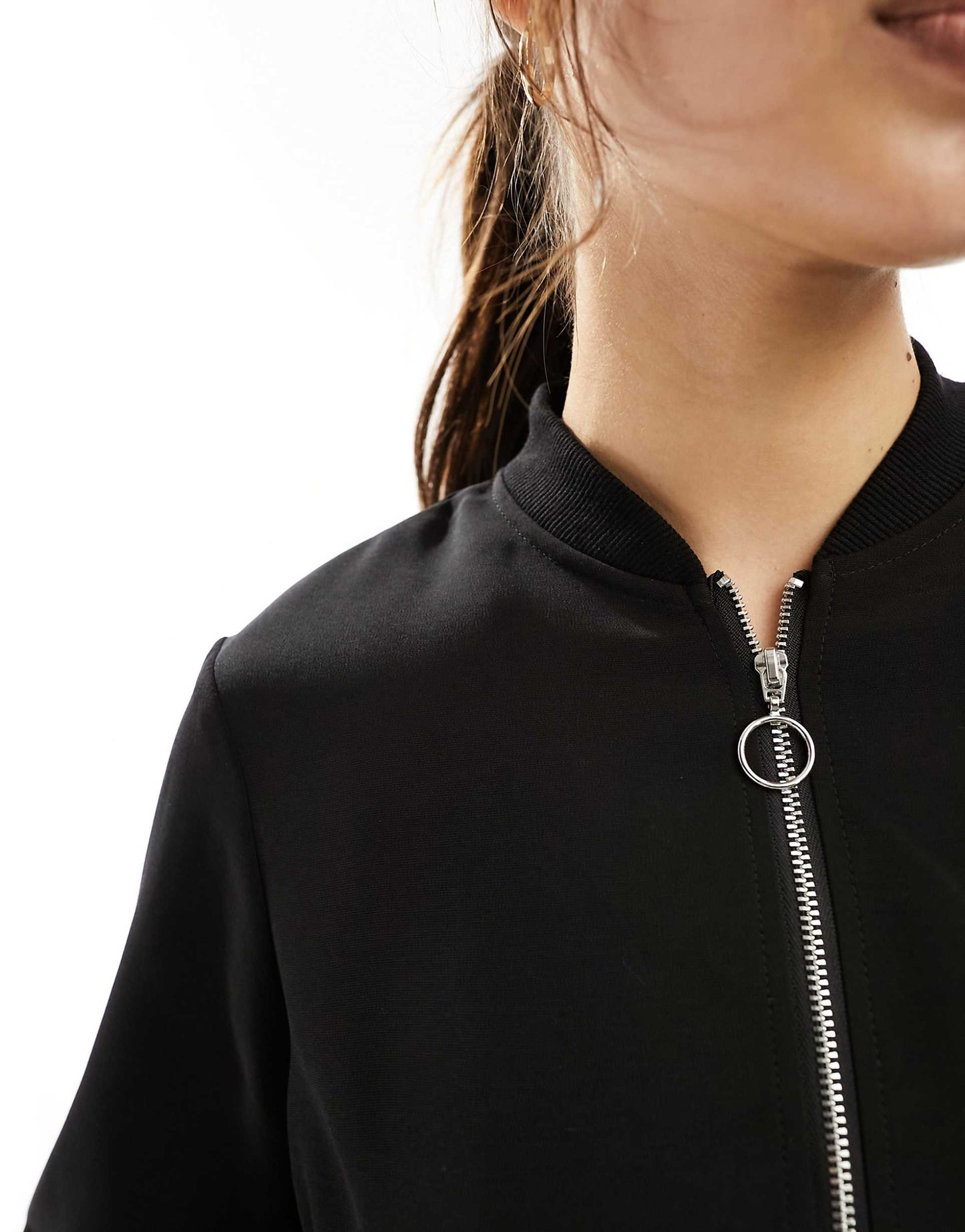 Lightweight Zip Front Bomber Jacket