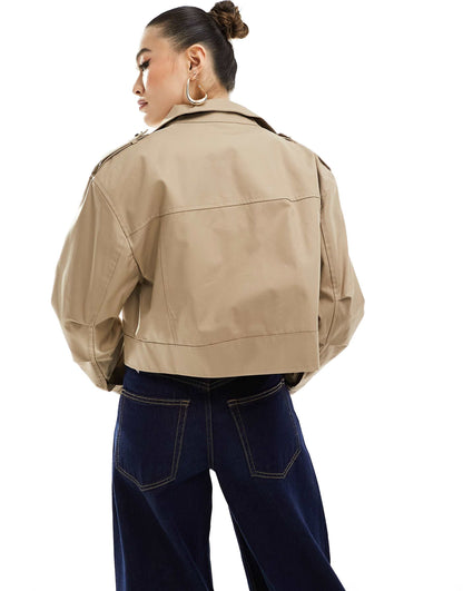 Cropped Trench Jacket