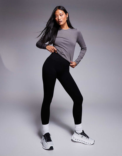 Petite Icon Seamless Rib Gym Legging