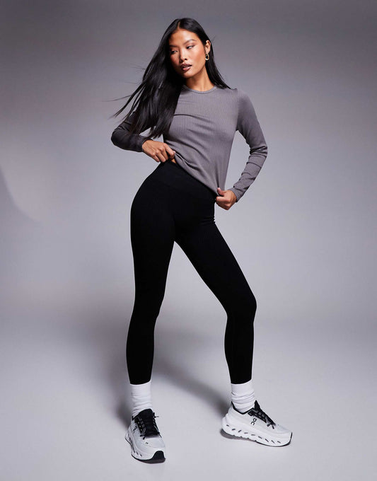 Petite Icon Seamless Rib Gym Legging