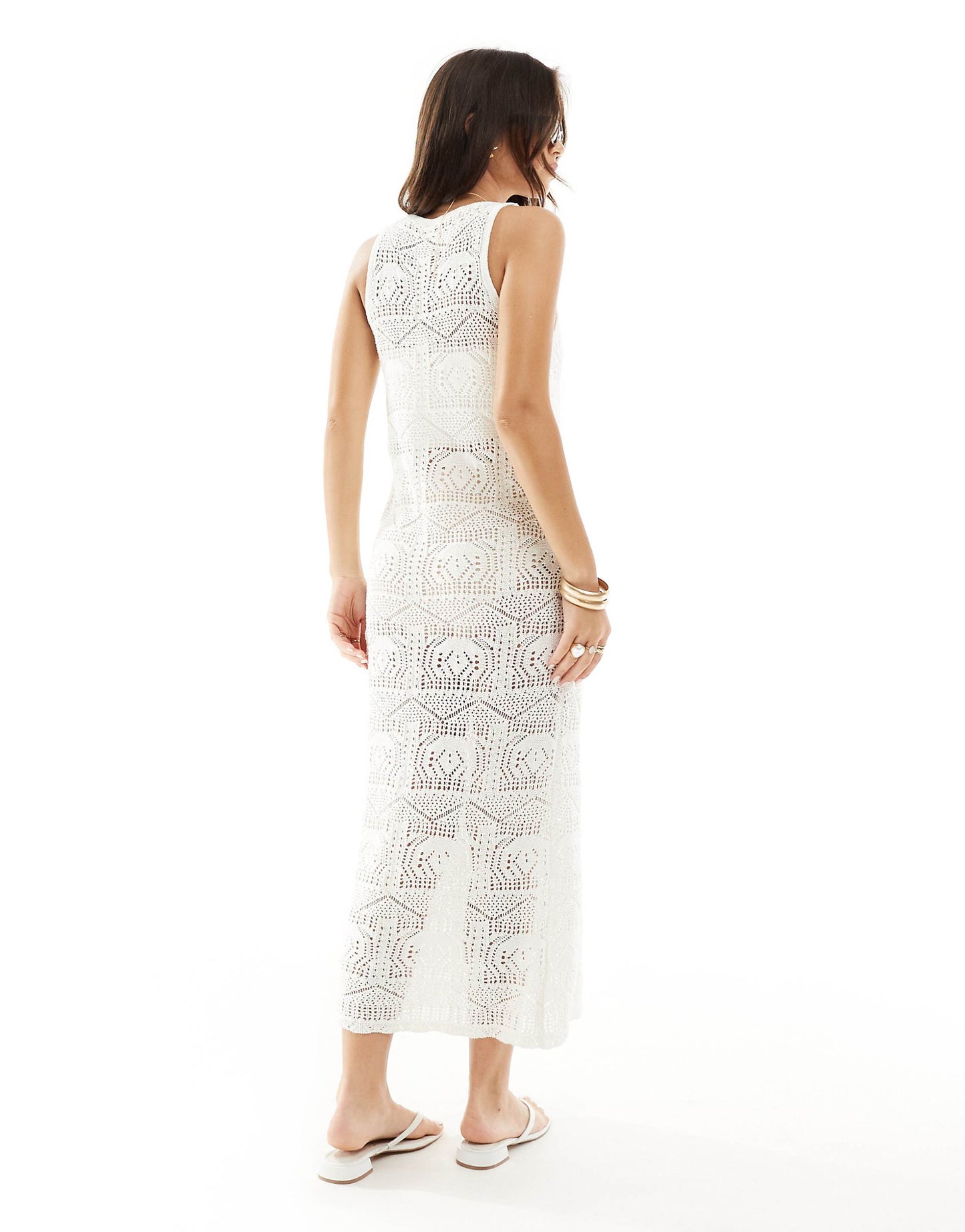 Open Knit Maxi Dress