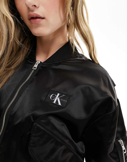 Bomber Jacket With Zip Details