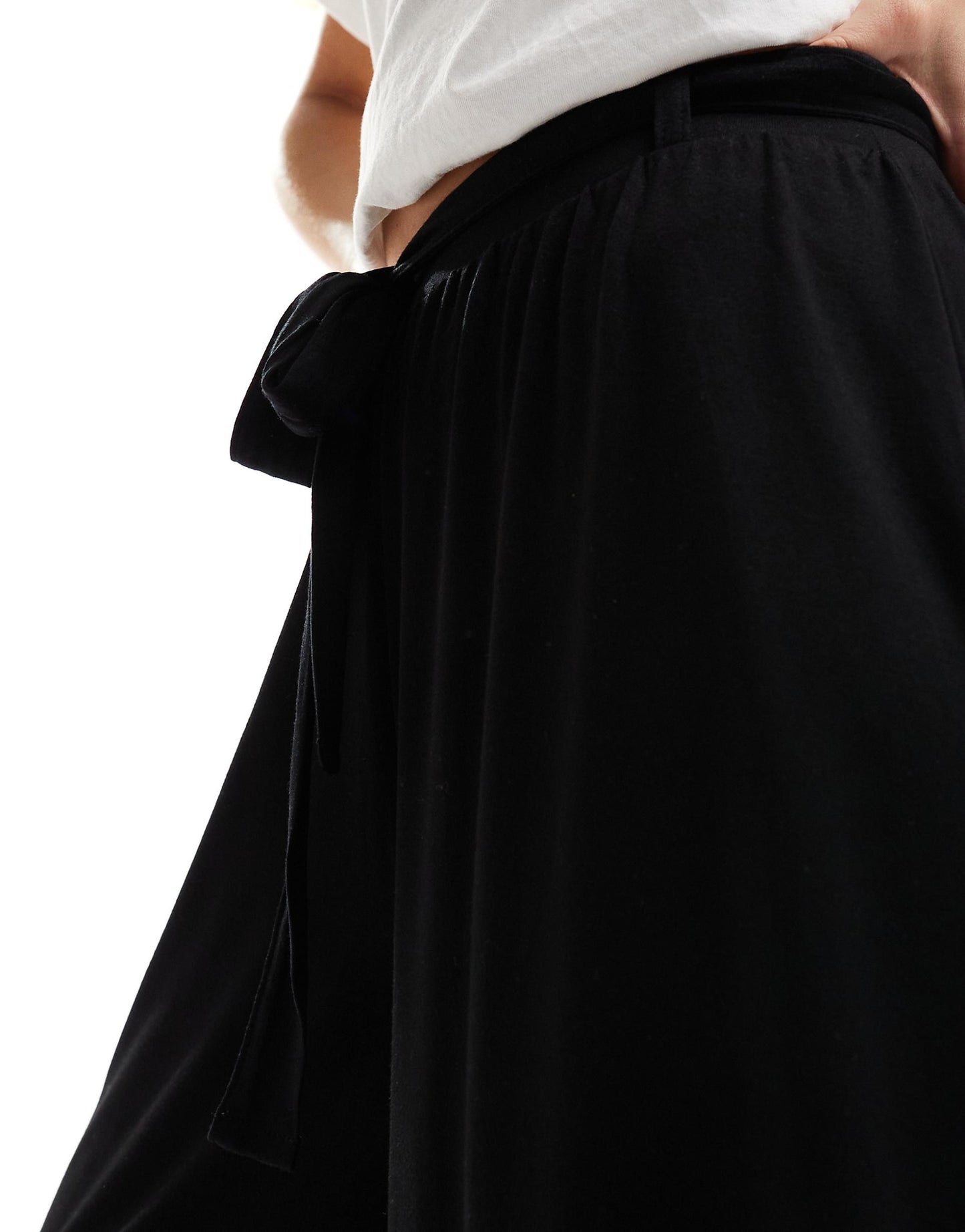 Tie Belt Wide Leg Trouser