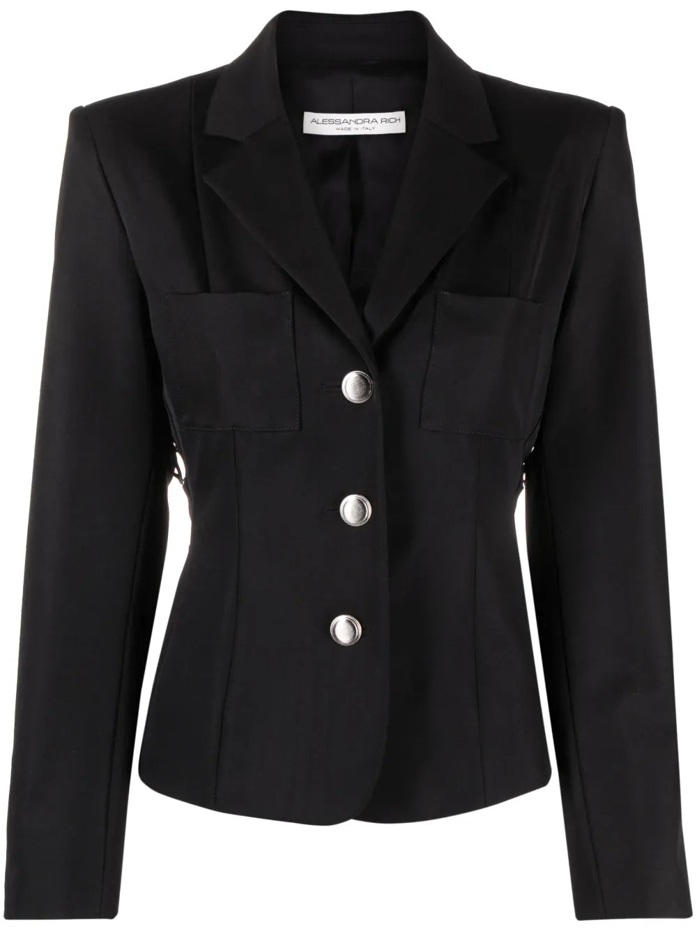 Lace-Up Wool-Blend Blazer