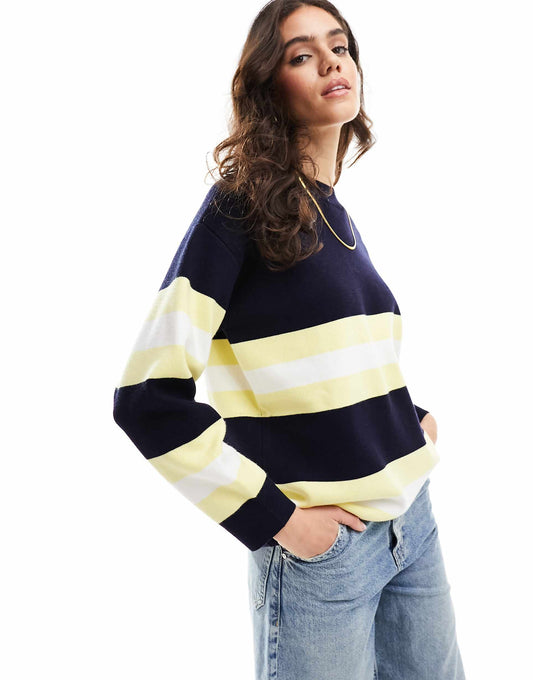 Half Stripe Oversized Jumper