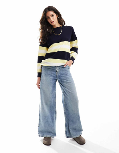 Half Stripe Oversized Jumper