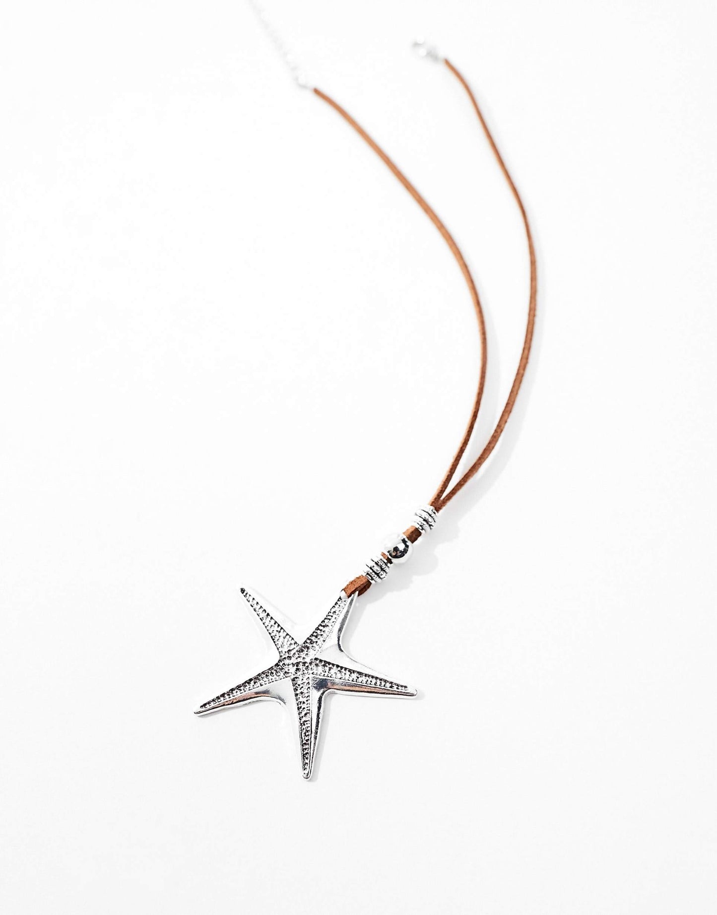 Brown Cord Necklace With Starfish Pendant