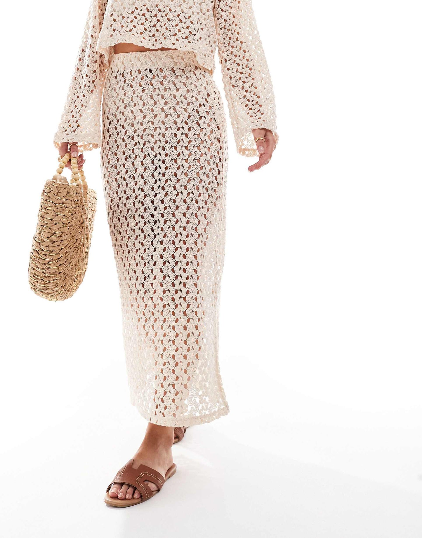 Petite Crochet Maxi Skirt Co-Ord