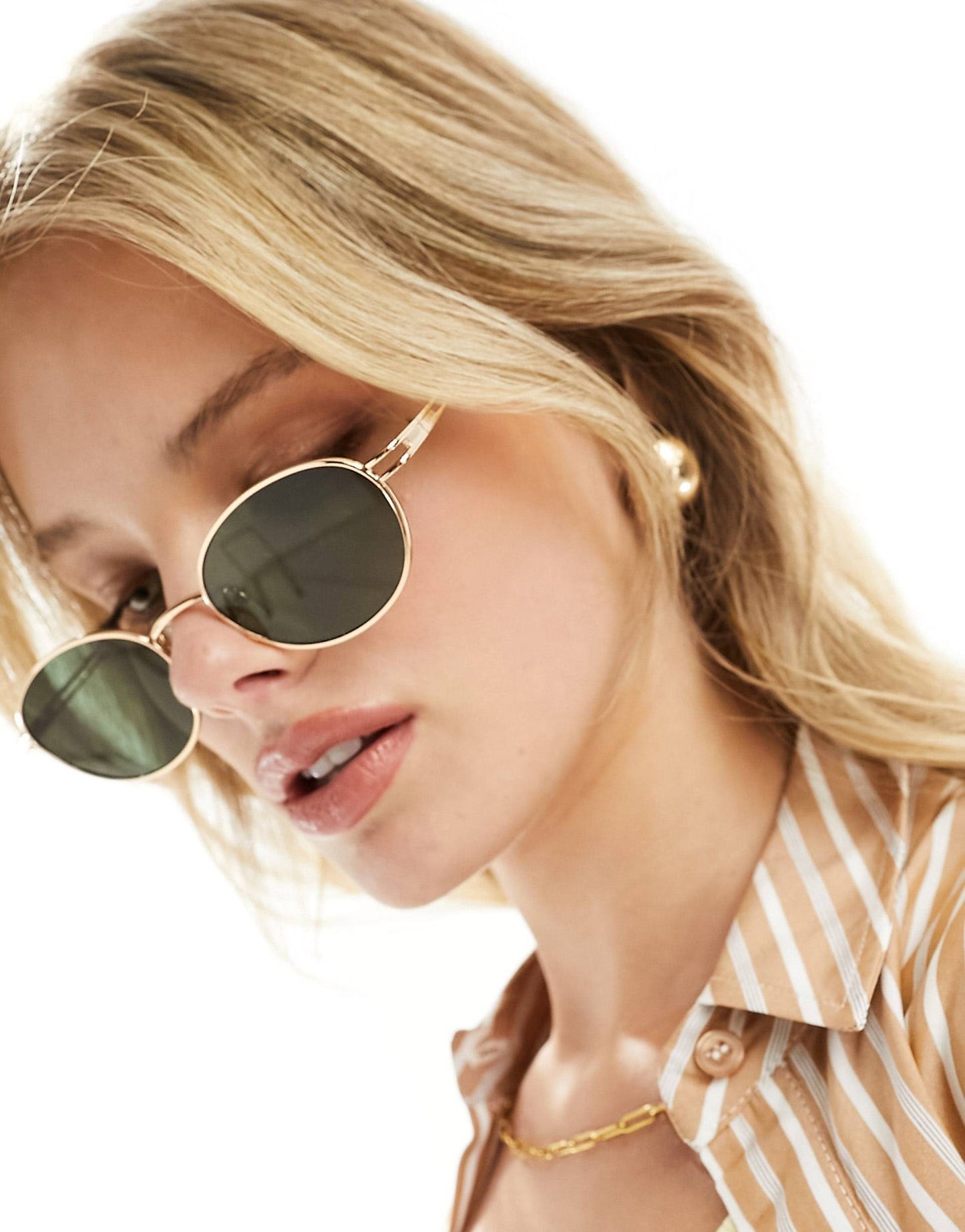 Metal Oval Sunglasses