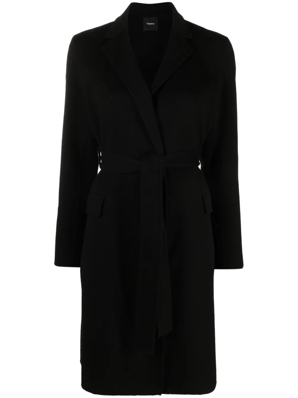 Belted-Waist Wool-Cashmere Coat