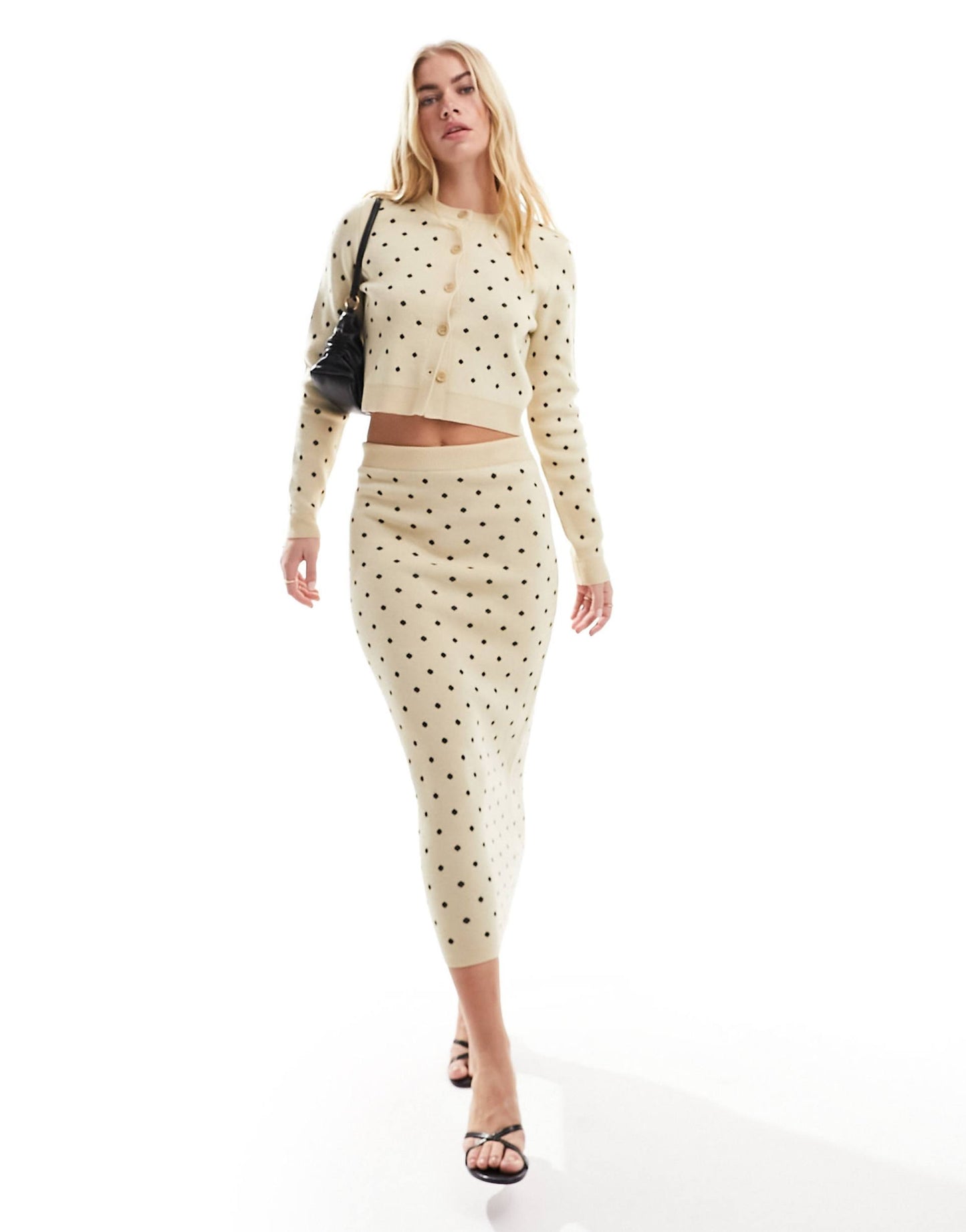 Jacquard Button Through Cardigan