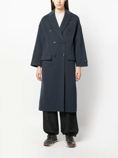 Monili Bead-Embellished Wool-Cashmere Coat
