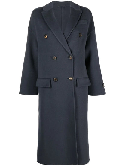 Monili Bead-Embellished Wool-Cashmere Coat