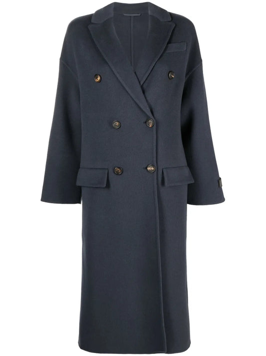 Monili Bead-Embellished Wool-Cashmere Coat