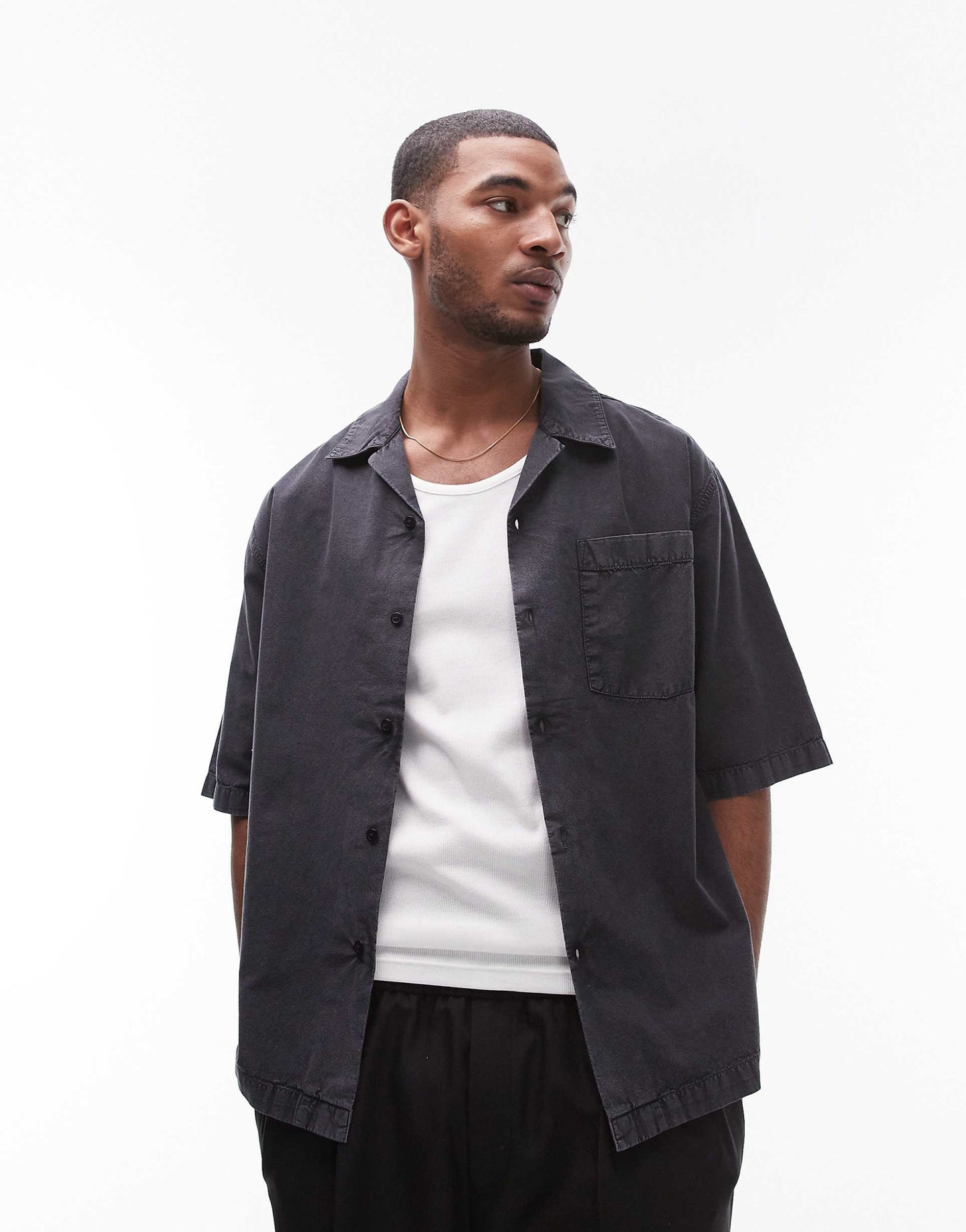 Short Sleeve Relaxed Washed Shirt