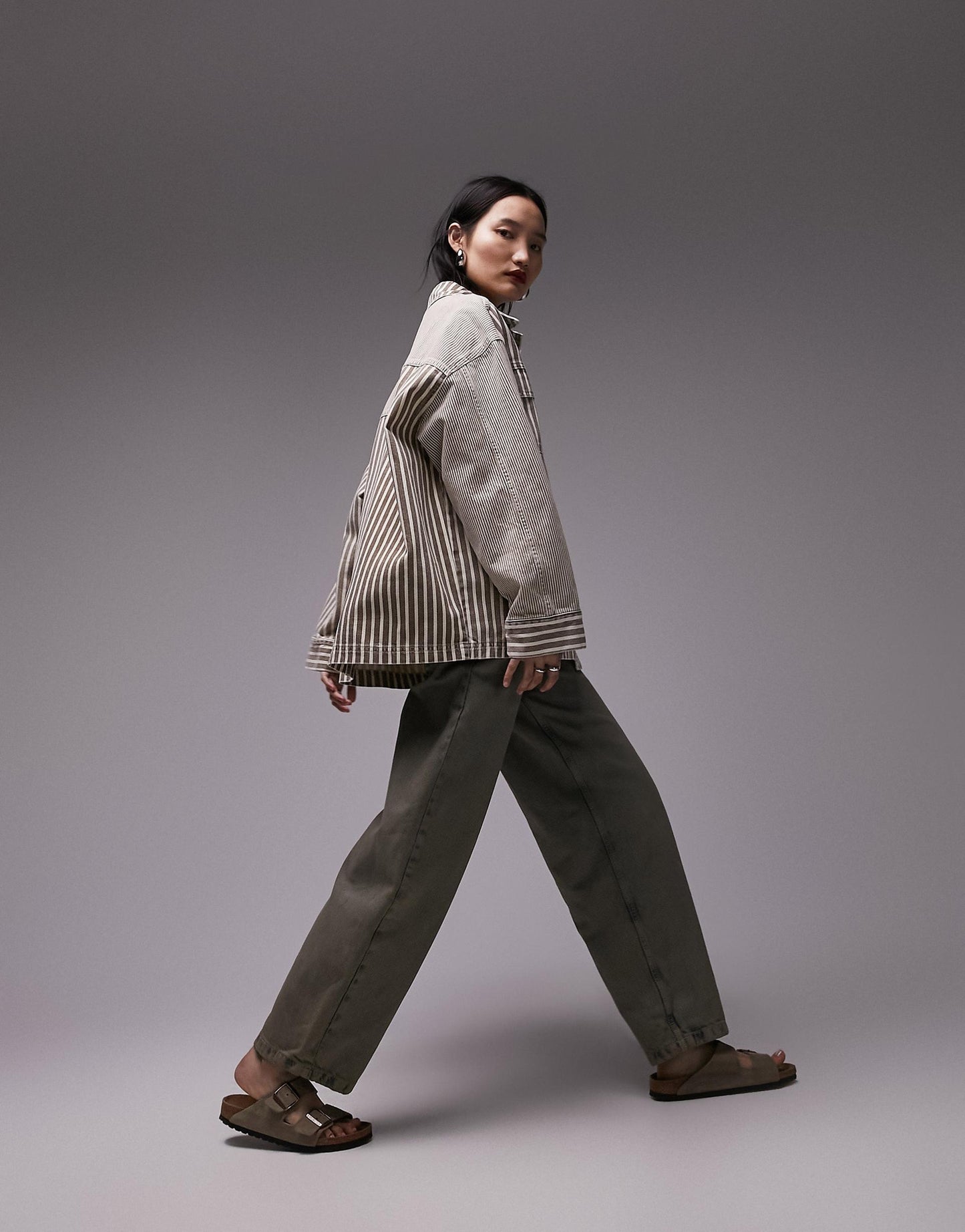 Cotton Stripe Patchwork Jacket
